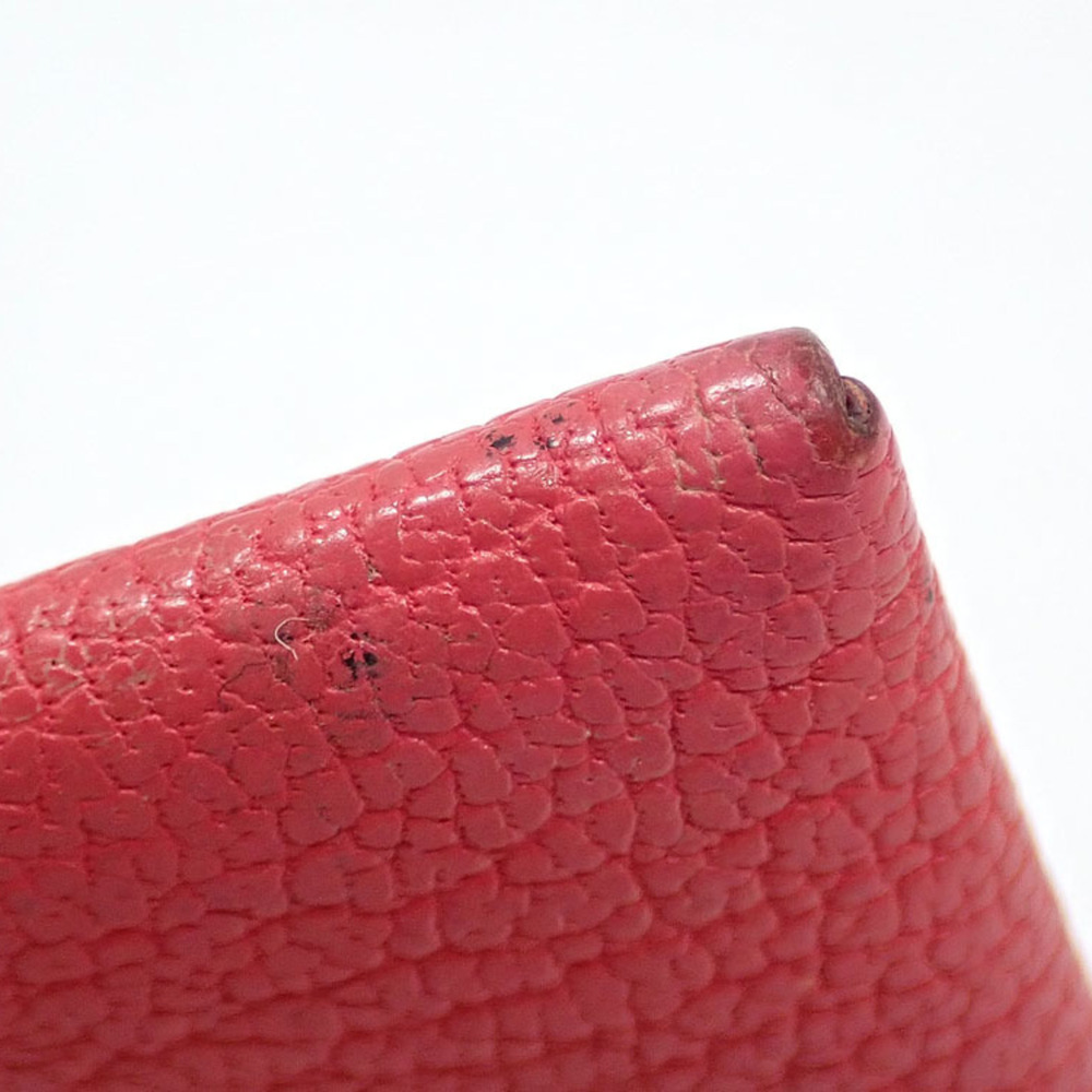 HERMES Bastia Coin Case Women's Rouge Vif Chevre N Stamp Made Around 2010 Purse - Picture 7 of 10